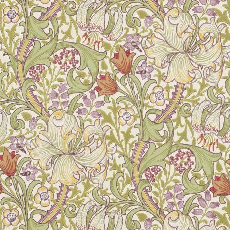 William Morris & Co Archive Wallpapers Golden Lily Wallpaper - Olive/Russet - DM6P210399