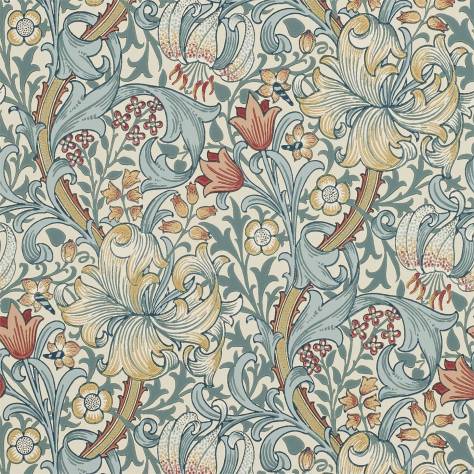 William Morris & Co Archive Wallpapers Golden Lily Wallpaper - Slate/Manilla - DM6P210401