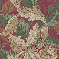 Acanthus Wallpaper - Madder / Thyme