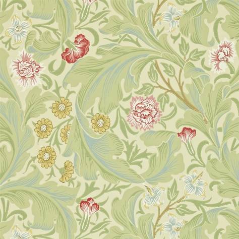 William Morris & Co Archive II Wallpapers Leicester Wallpaper - Green/Coral - DARW212543
