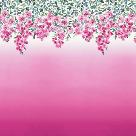 Designers Guild Scenes and Murals Wallpanels Trailing Rose Wallpaper - Peony - PDG656/01