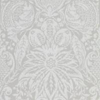 Mitford Damask Wallpaper - Platinum Grey