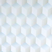 Square 3D Wallpaper - Blue/Gris