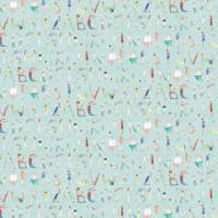 Alphabet People Wallpaper - Mint