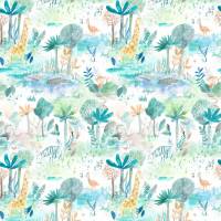 Jungle Fun Wallpaper - Aqua