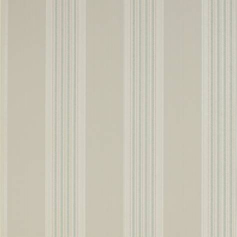 Colefax & Fowler  Mallory Stripes Wallpapers Tealby Stripe Wallpaper - Stone Aqua - 07991/07