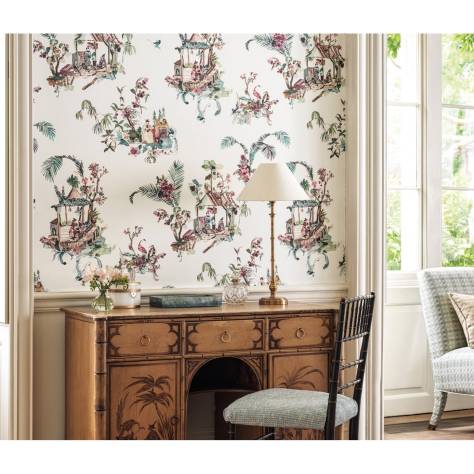 Nina Campbell Signature Wallpapers Toile Chinoise Wallpaper - 01 - NCW4497-01