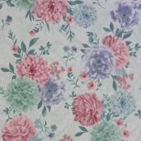 Duchess Garden Wallpaper - Ice / Blush / Violet