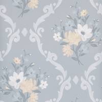 Almudaina Wallpaper - Grey / Pale Lemon / Ice