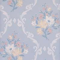 Almudaina Wallpaper - Pale Grey / Buttermilk / Blush