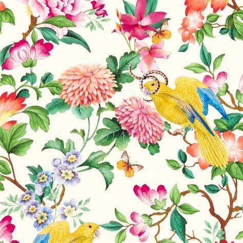 Wedgwood Botanical Wonders Wallpapers Golden Parrot Wallpaper - Ivory - W0130/02