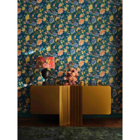 Wedgwood Botanical Wonders Wallpapers Golden Parrot Wallpaper - Noir - W0130/04