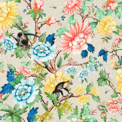 Wedgwood Botanical Wonders Wallpapers Sapphite Garden Wallpaper - Ivory - W0133/01
