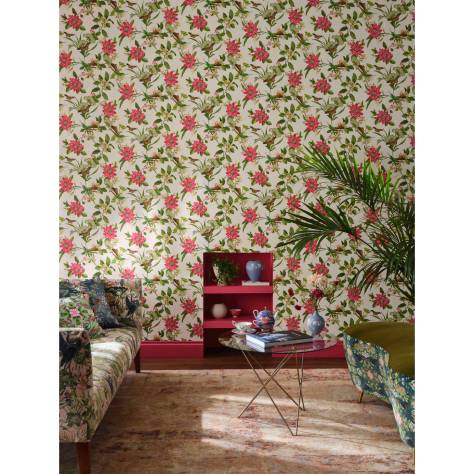 Wedgwood Botanical Wonders Wallpapers Wild Strawberry Wallpaper - Noir - W0135/04