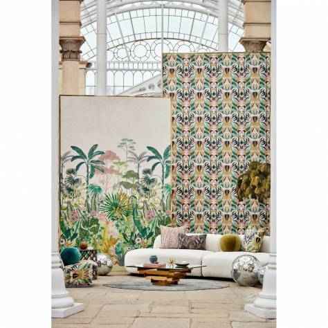 Harlequin Amazilia Wallpapers Papilio Wallpaper - Flamingo/Papaya/Olive - HAMA111079