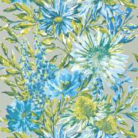 Floreale Wallpaper - Cornflower/Gilver