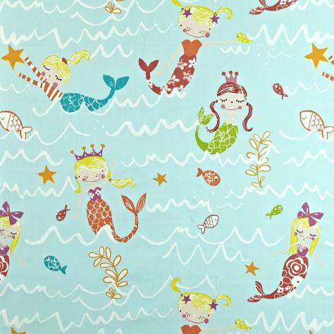 Prestigious Textiles Playtime Fabrics  Mermaid Fabric - Aqua - 5720/604