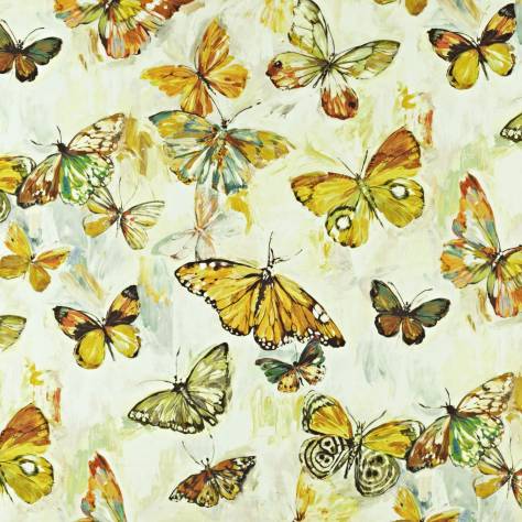 Prestigious Textiles Mardi Gras Fabrics Butterfly Cloud Fabric - Pineapple - 8567/457 - Image 1