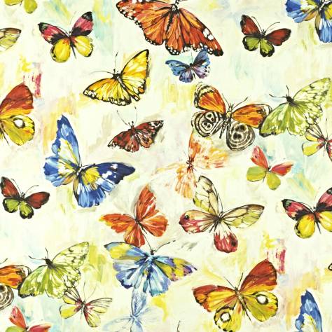 Prestigious Textiles Mardi Gras Fabrics Butterfly Cloud Fabric - Tropical - 8567/522