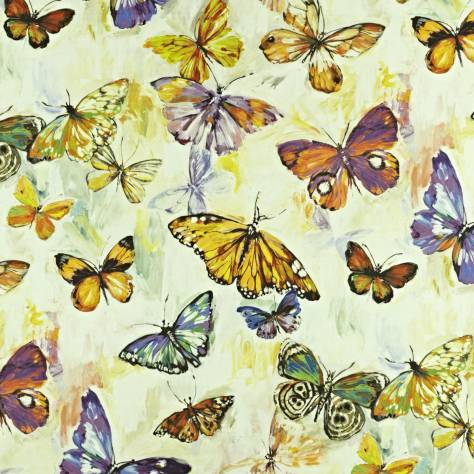 Prestigious Textiles Mardi Gras Fabrics Butterfly Cloud Fabric - Passion Fruit - 8567/982 - Image 1