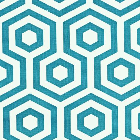 Prestigious Textiles Cube Fabrics Hex Fabric - Azure - 5733/707 - Image 1