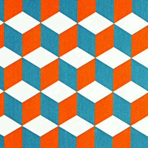 Prestigious Textiles Cube Fabrics Cube Fabric - Tangerine - 5734/405