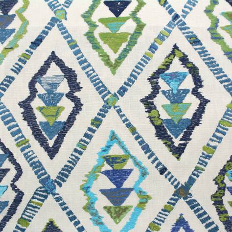 Prestigious Textiles Rainforest Fabrics Inca Fabric - Indigo - 3576/705 - Image 1