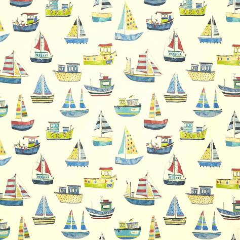 Prestigious Textiles Beachcomber Fabrics Boat Club Fabric - Cobalt - 5034/715