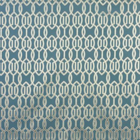 Prestigious Textiles Deco Fabrics Cassandra Fabric - Teal - 3594/117