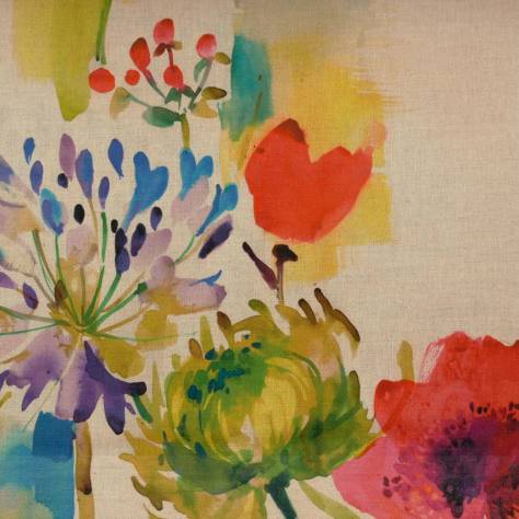 Prestigious Textiles Art & Soul Fabrics Painted Garden Fabric - Jewel - 8502/632 - Image 1