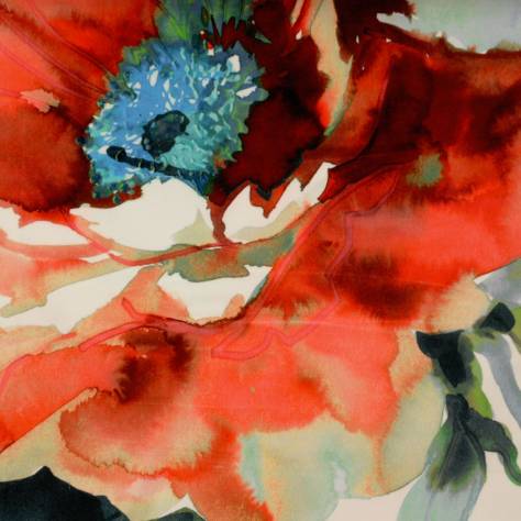 Prestigious Textiles Art & Soul Fabrics Gardenia Fabric - Poppy - 8504/340 - Image 1