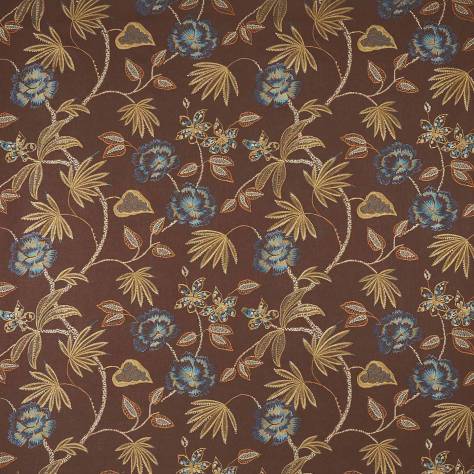 Prestigious Textiles Lost Horizon Fabrics Lotus Flower Fabric - Cinnamon - 3709/119