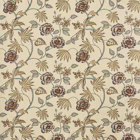 Prestigious Textiles Lost Horizon Fabrics Lotus Flower Fabric - Emperor - 3709/814