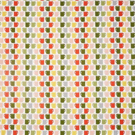Prestigious Textiles Pick N Mix Fabrics Mug of Tea Fabric - Coral - 5072/406 - Image 1