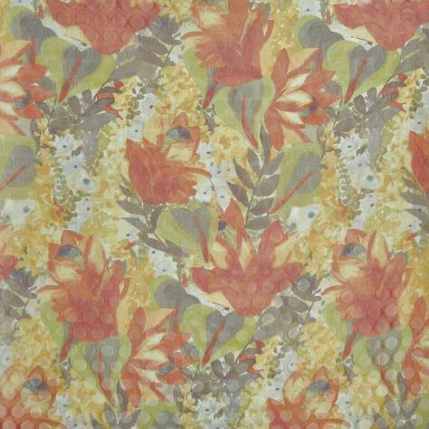 Prestigious Textiles Riviera Fabrics Waterlily Fabric - Sienna - 7850/412