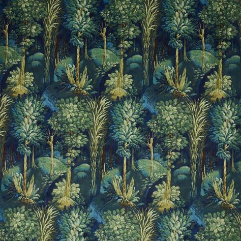 Prestigious Textiles Journey Beyond Fabrics Forbidden Forest Fabric - Sapphire - 3801/710