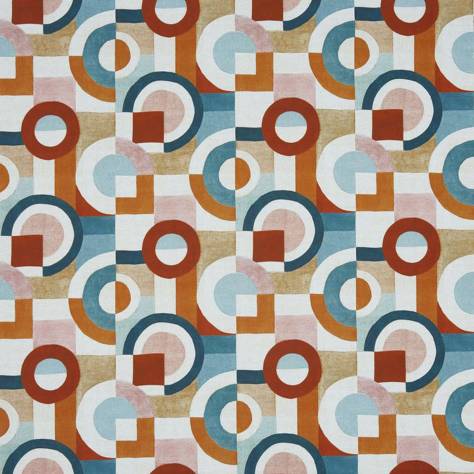 Prestigious Textiles Abstract Fabrics Puzzle Fabric - Auburn - 8684/337 - Image 1