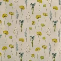Flower Press Fabric - Lemon Grass