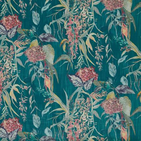 Prestigious Textiles Copper Falls Fabrics Botanist Fabric - Cerulean - 3913/772