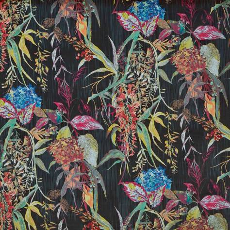 Prestigious Textiles Copper Falls Fabrics Botanist Fabric - Ebony - 3913/914