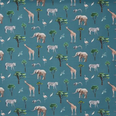 Prestigious Textiles Big Adventure Fabrics On Safari Fabric - Reef - 8714/782 ON SAFARI REEF