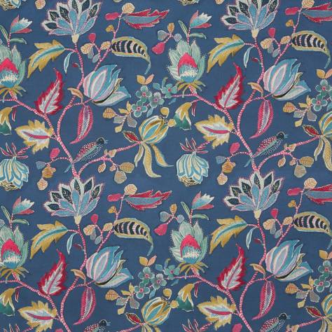 Prestigious Textiles Harlow Fabrics Azalea Fabric - Navy - 8731/706-AZALEA-NAVY - Image 1