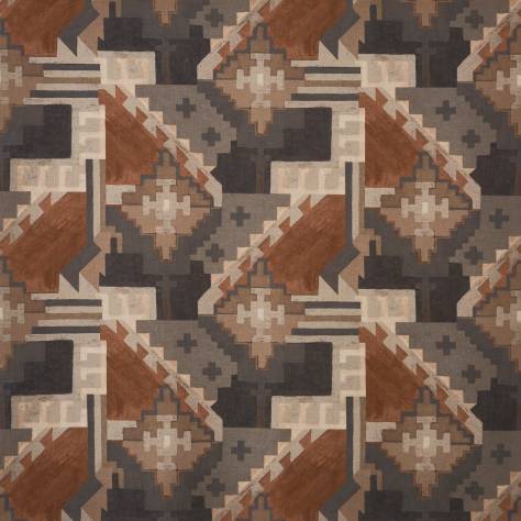 Prestigious Textiles Inca Trail Fabrics Machu Picchu Fabric - Umber - 3933/460