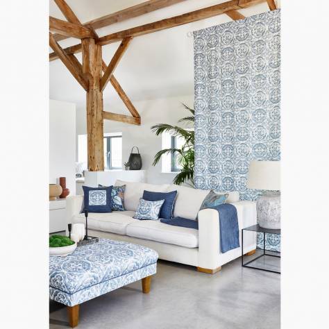 Prestigious Textiles Summer House Fabrics Luela Fabric - Azure - 8740/707