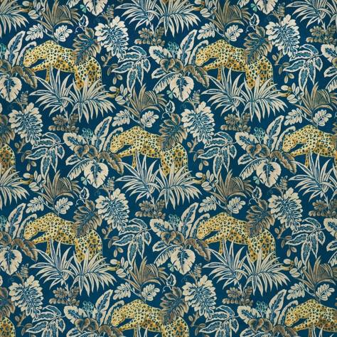 Prestigious Textiles Monsoon Fabrics Leopard Fabric - Indigo - 3977/705 - Image 1