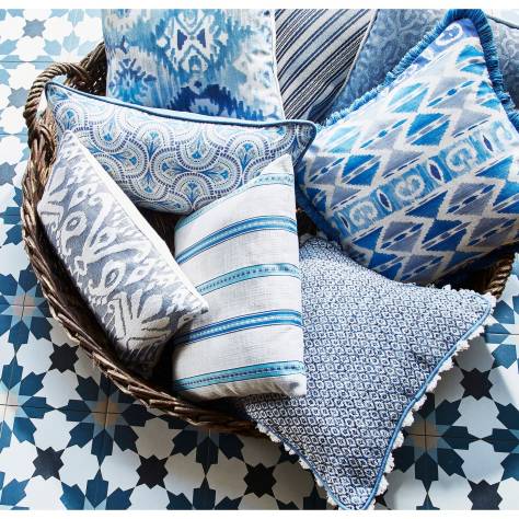 Prestigious Textiles Santorini Fabrics Thera Fabric - Azure - 4035/707