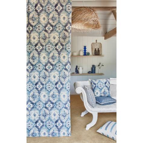 Prestigious Textiles Santorini Fabrics Mykonos Fabric - Azure - 8757/707