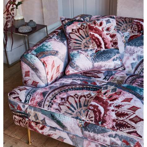 Prestigious Textiles Painted Canvas Fabrics Rondel Fabric - Orchid - 4058/296 - Image 2