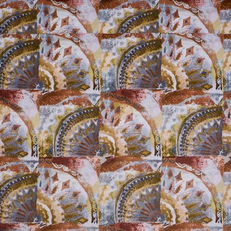 Prestigious Textiles Painted Canvas Fabrics Rondel Fabric - Amber - 4058/502