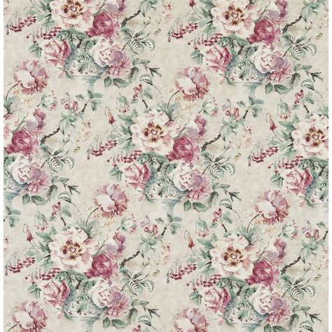 Sanderson Fabienne Prints & Weaves Fabrics Giselle Fabric - Dove/Pink - DFAB223981 - Image 1